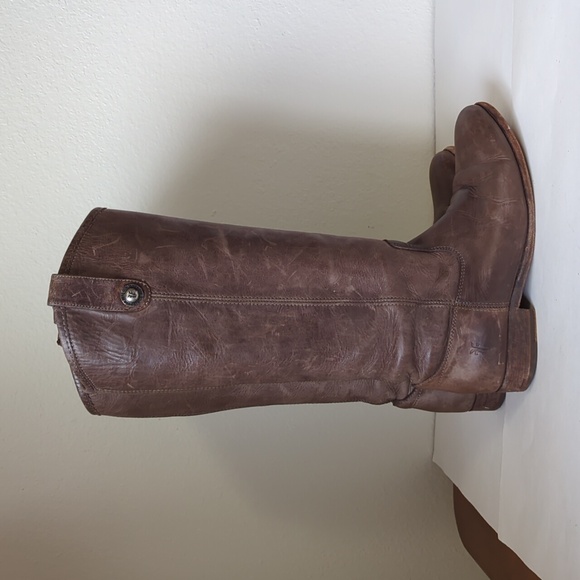 Frye Melissa Button Pull On Riding Boots Brown - Size 7.5 - Picture 7 of 15
